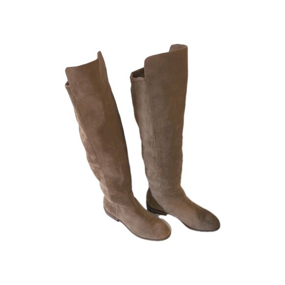 Sole Society Calypso Riding Boots, Women's Size 8, Brown Suede Leather - Picture 3 of 8